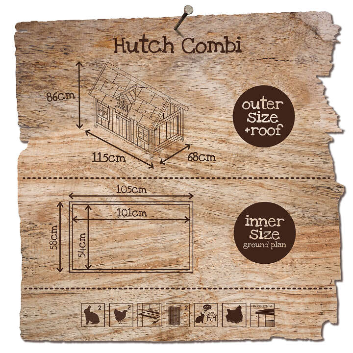 DUVO+ Woodland Hühner- und Kaninchenstall Combi